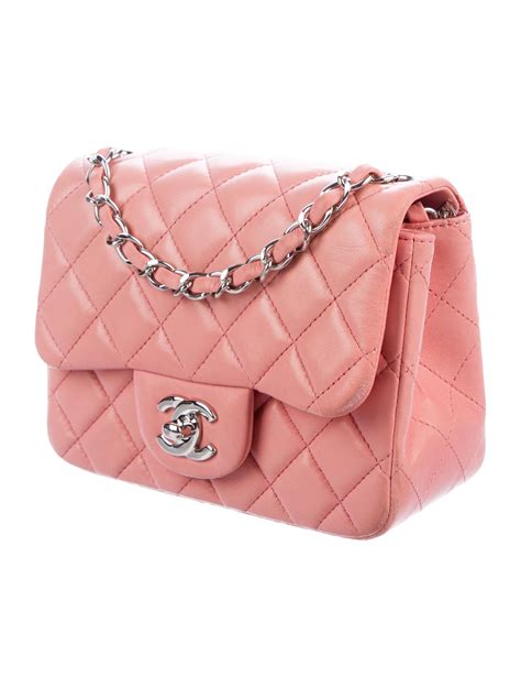 chanel mini square silver|chanel classic mini flap price.